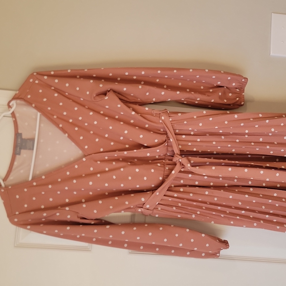 Polka dot pink dress